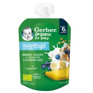 Ovocná pena Dezert Jogurt Vločky Čučoriedka Banán 80g Gerber Bio