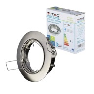 V-TAC očko GU10 okrúhle pohyblivé saténové VT-779-SN-RD