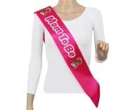 Mom To Be Pink Baby Shower Sash 1 ks.