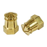 M6 x 12 mm mosadzná objímka bez expanznej gule, nábytková vložka na drevo