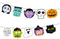 Papierová girlanda Monsters Banner Halloween Dekorácia Ornament 150cm