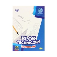 Technický blok A4/10 biely 240g Astra 106119006