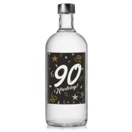 ŠTÍTKY na fľašu ALKOHOL 90 NARODENINY čierna X5