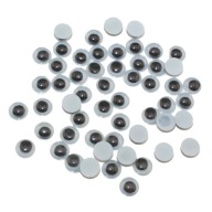 Pohyblivé očká na nalepenie dekoratívnych ručných výrobkov, 6mm, 60 ks