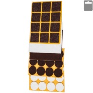 Plstená štvorcová podložka pod nábytok 20 x 20 mm - biela