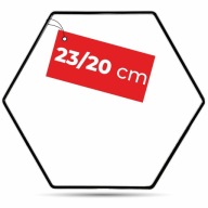 ČIERNA kruhová obruč pre lapače snov a makramé 23 x 20 cm kovový ŠESTIHÓN