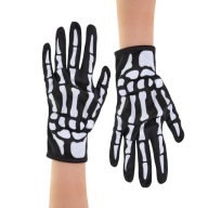 Čiernobiele rukavice na halloweenske kocky