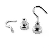SILNÝ NEODYMOVÝ MAGNET 12 MM SO STROPNÝM HÁKOM KAPACITA 5 KG - 2 KUSY