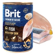 BRIT BY NATURE Mokré krmivo pre psov Ryby 400g
