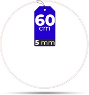 BIELA ​​obruč 60 cm 5 mm SILNÝ kov pre makramé