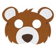 MASKA MEDVEĎA OBLEČENIE BEAR BEAR HNEDÁ PLSTEŇ