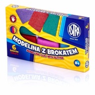 Modelovacia hmota s trblietkami Astra, 6 intenzívnych farieb