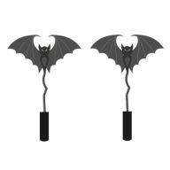QHP HALLOWEEN Dekorácia hlavy netopiera