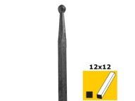 BALUSTER S HLAVOU KOVANOU OCELOU H150 B15 N12x12MM