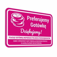 Nálepka - Preferujeme hotovosť 10x15