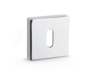 Hranatá chrómová rozeta kľučky KEY K-006-13