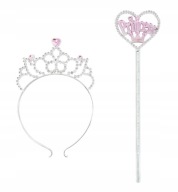 Kostýmové doplnky pre princeznú striebornoružovú WAND CROWN