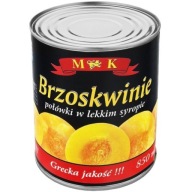 Broskyne v light sirupe MK 820g plechovka