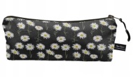 SCHOOL Taštička na ceruzku, čierna, potlač DAISIES, tuba pre dievčatko