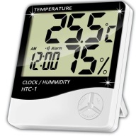 DIGITÁLNY TEPLOMER Vlhkomer METEOSTANICA HODINY Vlhkomer
