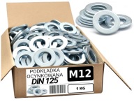 M12 podložka pozinkovaná DIN 125 1KG/130 kusov | okrúhla a plochá oceľ