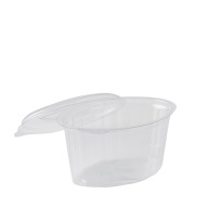 OVÁLNE PLASTOVÉ NÁDOBKY S viečkom 100ml (100) ČERVENÝ PLAST