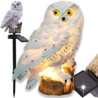 ZÁHRADNÁ SOLÁRNA LAMPA SOVA, VODEODOLNÁ, VEĽKÁ LED