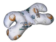 BUTTERFLY antishock VANKÚŠEK cestovný bavlnený do kočíka croissant vankúšik PL