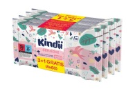 Kindii Sensitive vlhčené obrúsky 4x 60 ks BEZ Klipu