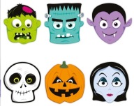 Halloween Monsters Papierové masky Monsters 6 kusov HAL-078