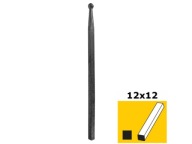 KOVANÝ OCEĽOVÝ BALUSTER S GUĽOU H350 B14 N12x12MM