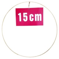 ZLATÝ prsteň/ráfik na lapače snov a makramé 15 cm