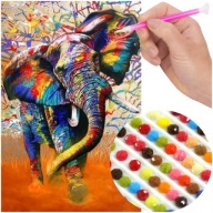 Diamantové vyšívanie ELEPHANT Diamantový obraz MOSAIC 5D diamantový rezací papier