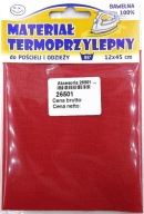 Termo nášivky na oblečenie 100% bavlna ČERVENÁ 12x45cm 26501