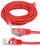 Sieťový kábel LAN ETHERNET internet cat 6 FTP RJ45 1m Krútený pár Červený
