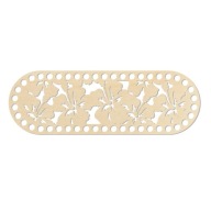 BSZ535 Podstavec košíka - ovál 10x30cm - kvety