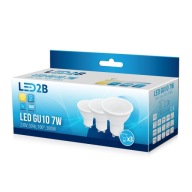 Sada LED žiaroviek GU10 7W 3000K LED2B 3PACK