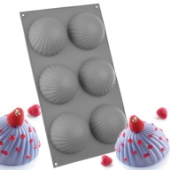 SILIKÓNOVÁ FORMA NA MUFFÍNY, DEZERTY, KUBÍNY, MONOPORCIE, 3D ŠPIRÁLA