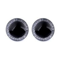 GLITTER SILVER MASCOT EYES 20mm MEDVEĎ