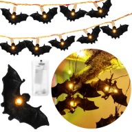 LIGHT GARLAND HALLOWEEN LIGHTS BATS 10 LED DEKORÁCIA NA BATÉRIU