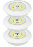 SET 3X BEZDRÔTOVÁ COB LAMPA BATÉRIOVÁ LAMPA