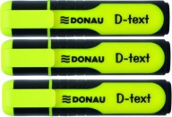 DONAU D-TEXT ZVÝRAZŇOVAČ ŽLTÝ x 3 kusy