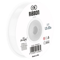 Biela saténová stuha 1,2x23m