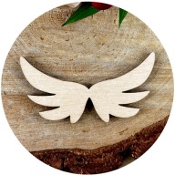 Preglejka ANJELSKÉ KRÍDLA drevené krídelká dekorácia makramé 3,5x7cm - 1 ks.