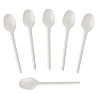 REUSE biele opakovane použiteľné plastové lyžice 16,5 cm 100 ks BDO oslobodené