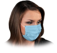 Trojvrstvová modrá hygienická maska, 10 ks