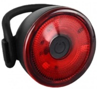 3 LED okrúhle zadné svetlo na bicykel, na batérie
