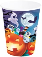HALLOWEEN papierové poháre Pumpkin Ghost Bat 240ml 6 ks.