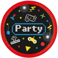 Gaming Party Herné papierové taniere 23 cm 8 ks.