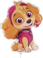 Mini fóliový balónik Skye Paw Patrol, na paličke, 35 cm